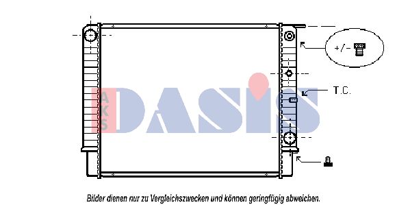 AKS DASIS Радиатор, охлаждение двигателя 220009N